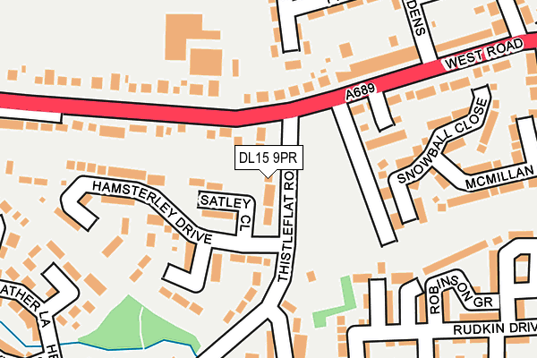 DL15 9PR map - OS OpenMap – Local (Ordnance Survey)