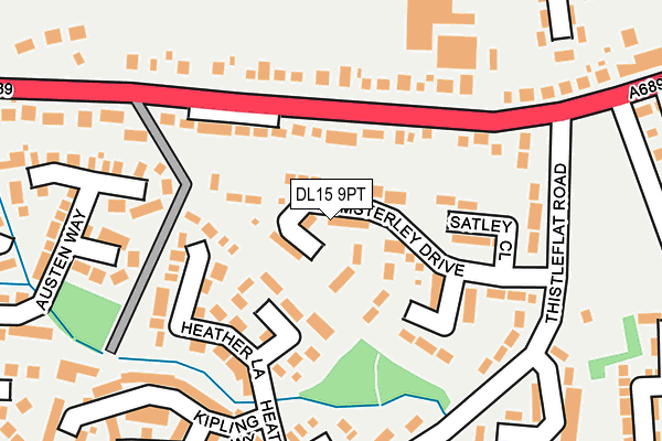 DL15 9PT map - OS OpenMap – Local (Ordnance Survey)