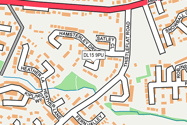 DL15 9PU map - OS OpenMap – Local (Ordnance Survey)