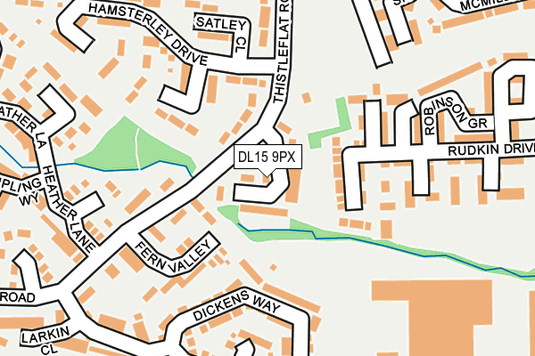 DL15 9PX map - OS OpenMap – Local (Ordnance Survey)