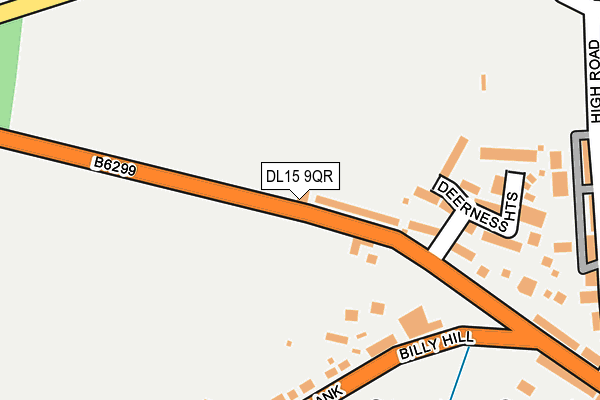DL15 9QR map - OS OpenMap – Local (Ordnance Survey)