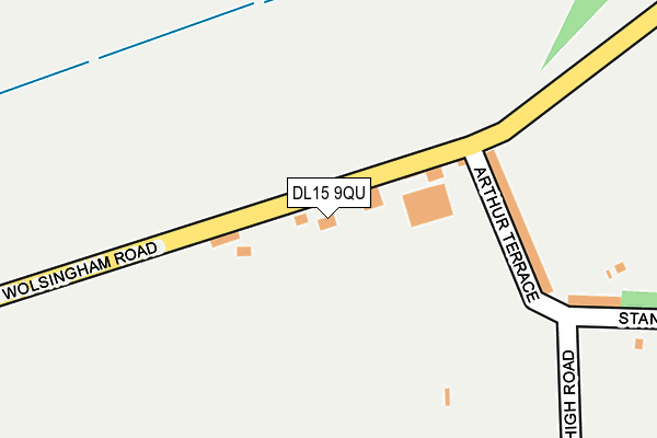 DL15 9QU map - OS OpenMap – Local (Ordnance Survey)