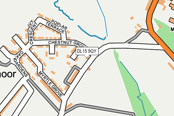 DL15 9QY map - OS OpenMap – Local (Ordnance Survey)