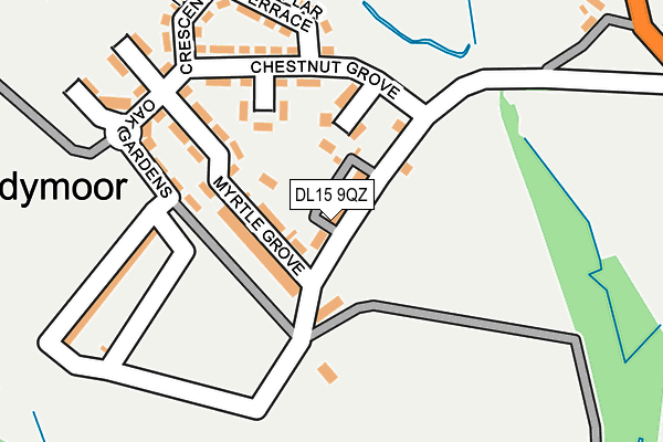 DL15 9QZ map - OS OpenMap – Local (Ordnance Survey)