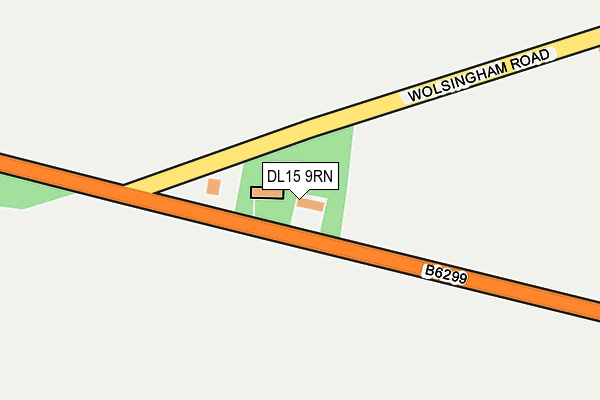 DL15 9RN map - OS OpenMap – Local (Ordnance Survey)