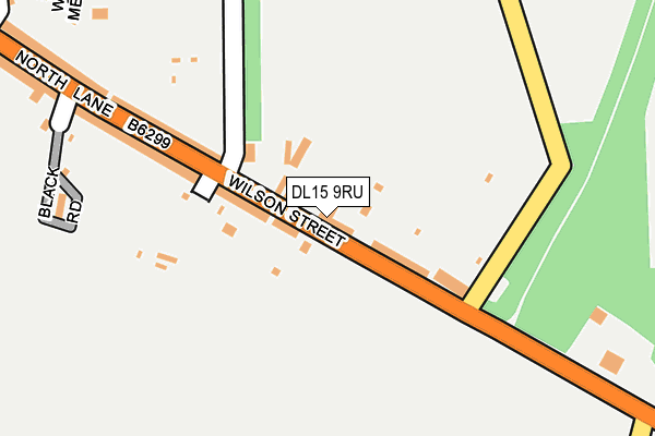 DL15 9RU map - OS OpenMap – Local (Ordnance Survey)