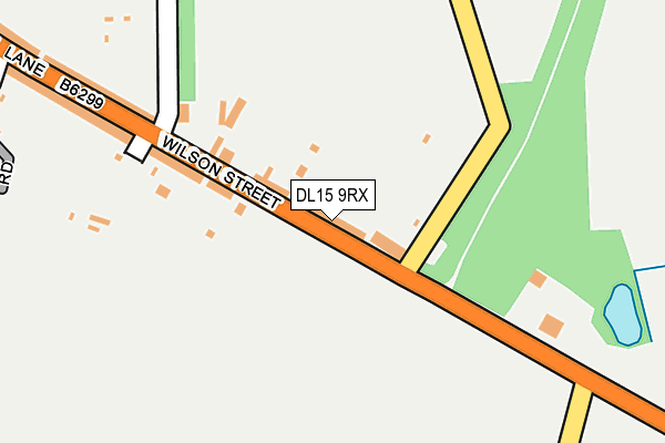 DL15 9RX map - OS OpenMap – Local (Ordnance Survey)