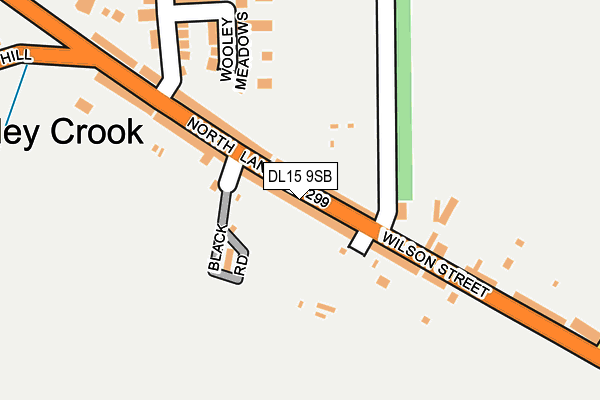 DL15 9SB map - OS OpenMap – Local (Ordnance Survey)