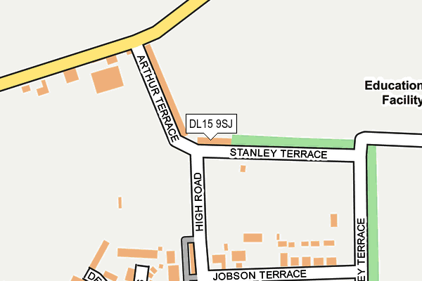 DL15 9SJ map - OS OpenMap – Local (Ordnance Survey)