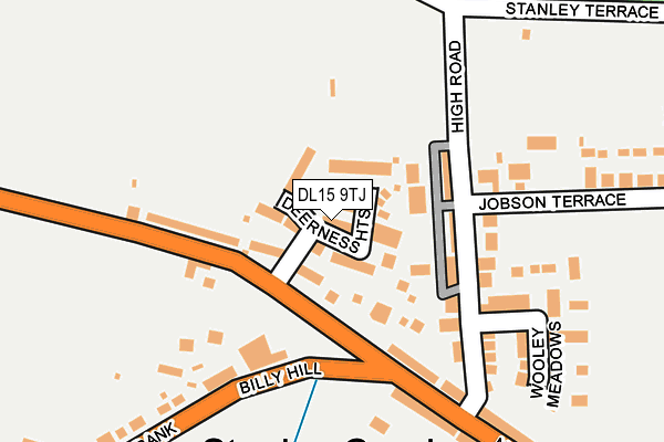 DL15 9TJ map - OS OpenMap – Local (Ordnance Survey)
