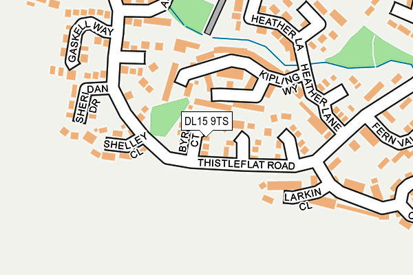 DL15 9TS map - OS OpenMap – Local (Ordnance Survey)