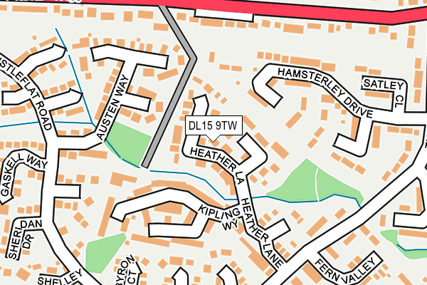 DL15 9TW map - OS OpenMap – Local (Ordnance Survey)