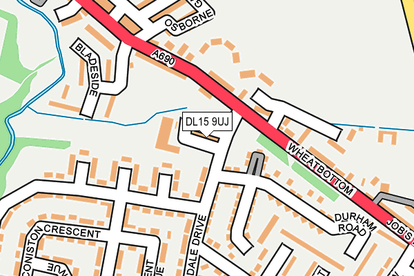 DL15 9UJ map - OS OpenMap – Local (Ordnance Survey)
