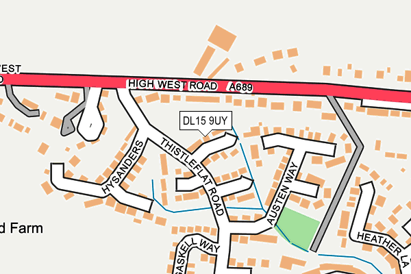 DL15 9UY map - OS OpenMap – Local (Ordnance Survey)