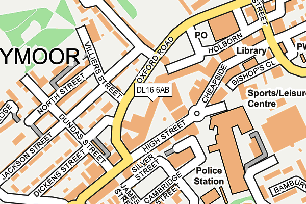 DL16 6AB map - OS OpenMap – Local (Ordnance Survey)
