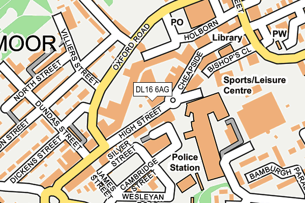DL16 6AG map - OS OpenMap – Local (Ordnance Survey)