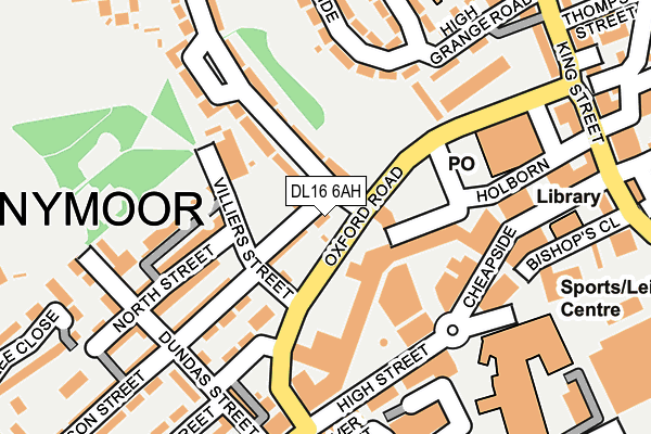 DL16 6AH map - OS OpenMap – Local (Ordnance Survey)
