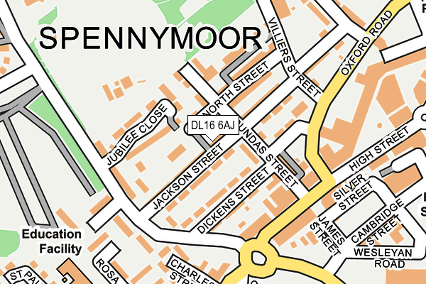 DL16 6AJ map - OS OpenMap – Local (Ordnance Survey)