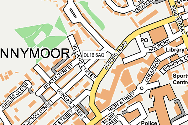 DL16 6AQ map - OS OpenMap – Local (Ordnance Survey)