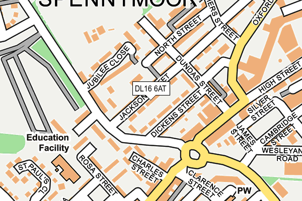 DL16 6AT map - OS OpenMap – Local (Ordnance Survey)