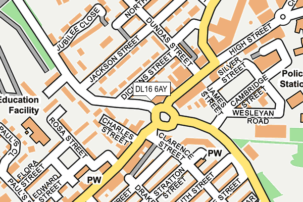 DL16 6AY map - OS OpenMap – Local (Ordnance Survey)