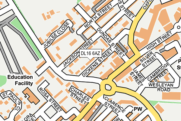 DL16 6AZ map - OS OpenMap – Local (Ordnance Survey)
