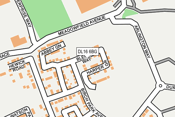 DL16 6BG map - OS OpenMap – Local (Ordnance Survey)