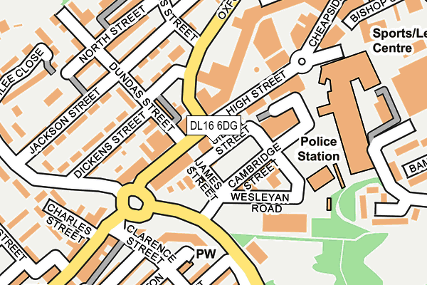 DL16 6DG map - OS OpenMap – Local (Ordnance Survey)