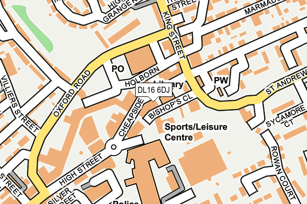 DL16 6DJ map - OS OpenMap – Local (Ordnance Survey)