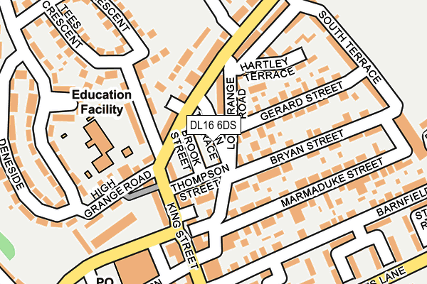 DL16 6DS map - OS OpenMap – Local (Ordnance Survey)