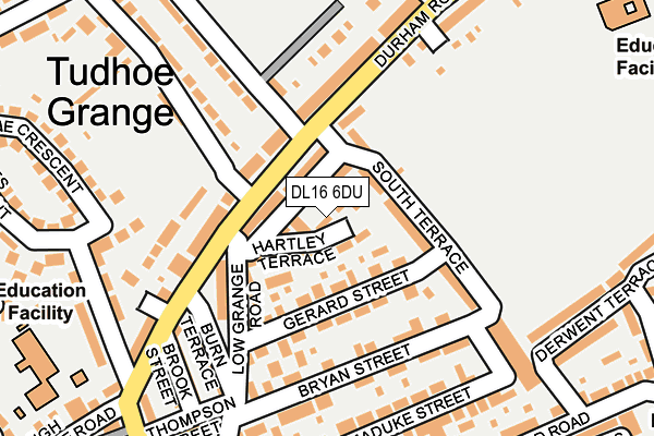 DL16 6DU map - OS OpenMap – Local (Ordnance Survey)