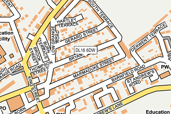 DL16 6DW map - OS OpenMap – Local (Ordnance Survey)