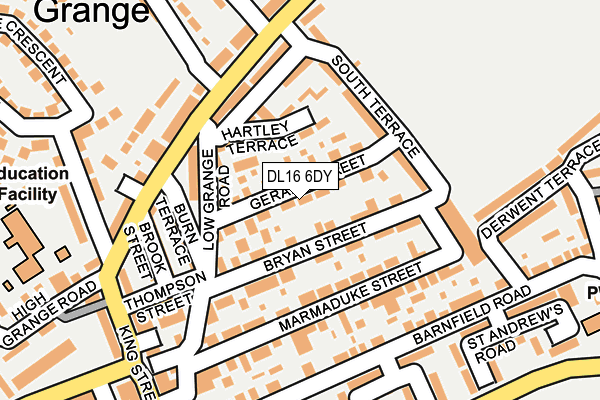 DL16 6DY map - OS OpenMap – Local (Ordnance Survey)