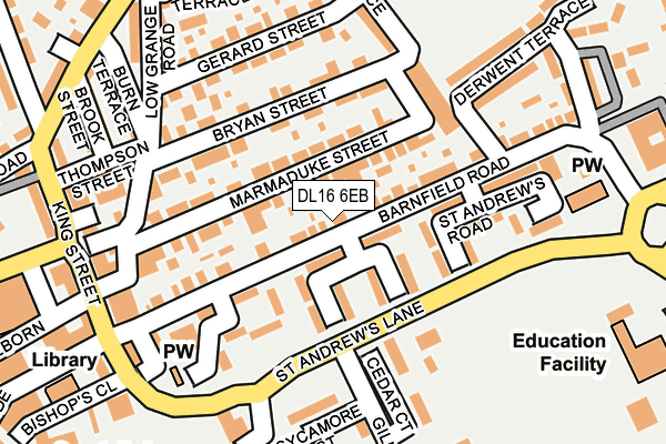 DL16 6EB map - OS OpenMap – Local (Ordnance Survey)