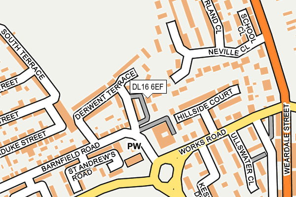 DL16 6EF map - OS OpenMap – Local (Ordnance Survey)