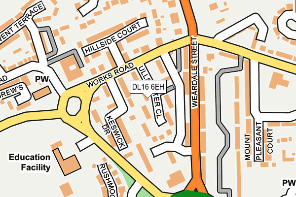 DL16 6EH map - OS OpenMap – Local (Ordnance Survey)