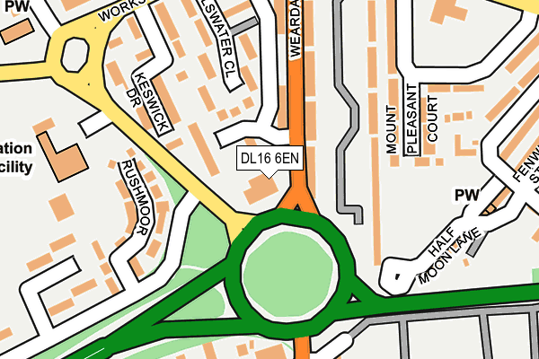 DL16 6EN map - OS OpenMap – Local (Ordnance Survey)