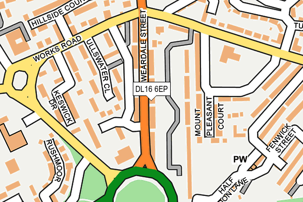 DL16 6EP map - OS OpenMap – Local (Ordnance Survey)