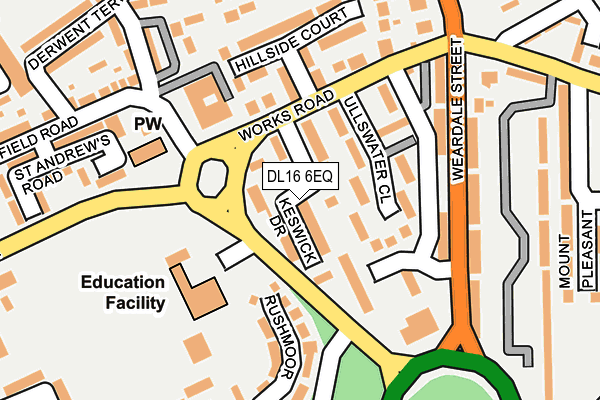 DL16 6EQ map - OS OpenMap – Local (Ordnance Survey)