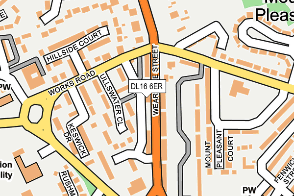 DL16 6ER map - OS OpenMap – Local (Ordnance Survey)
