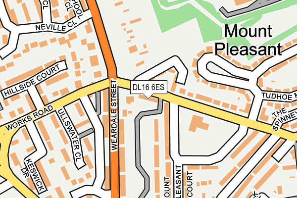 DL16 6ES map - OS OpenMap – Local (Ordnance Survey)