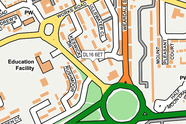 DL16 6ET map - OS OpenMap – Local (Ordnance Survey)