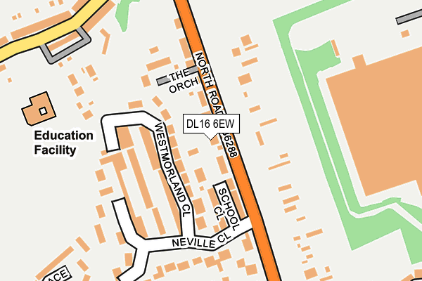 DL16 6EW map - OS OpenMap – Local (Ordnance Survey)
