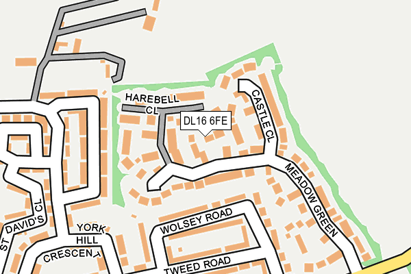 DL16 6FE map - OS OpenMap – Local (Ordnance Survey)