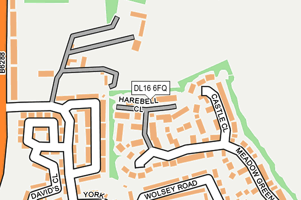 DL16 6FQ map - OS OpenMap – Local (Ordnance Survey)