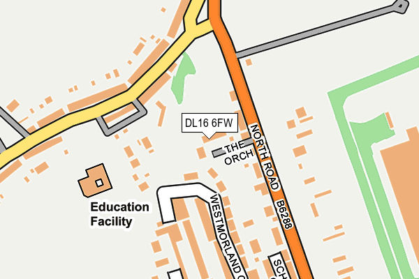 DL16 6FW map - OS OpenMap – Local (Ordnance Survey)