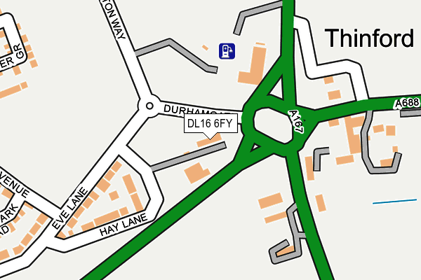 DL16 6FY map - OS OpenMap – Local (Ordnance Survey)