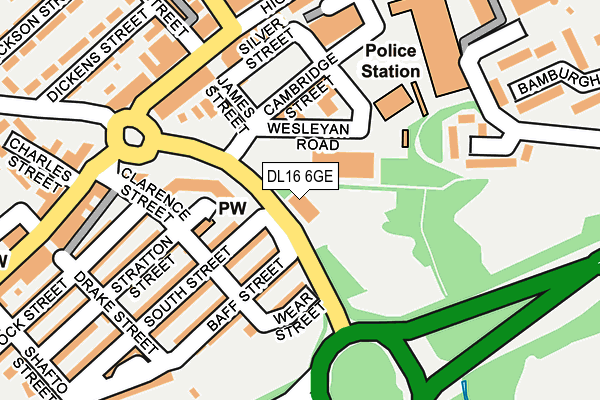 DL16 6GE map - OS OpenMap – Local (Ordnance Survey)