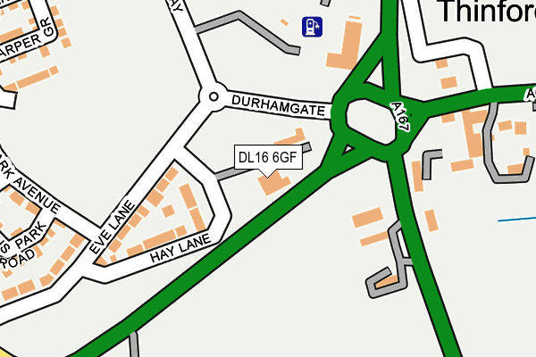 DL16 6GF map - OS OpenMap – Local (Ordnance Survey)