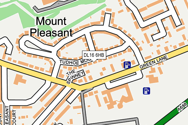 DL16 6HB map - OS OpenMap – Local (Ordnance Survey)